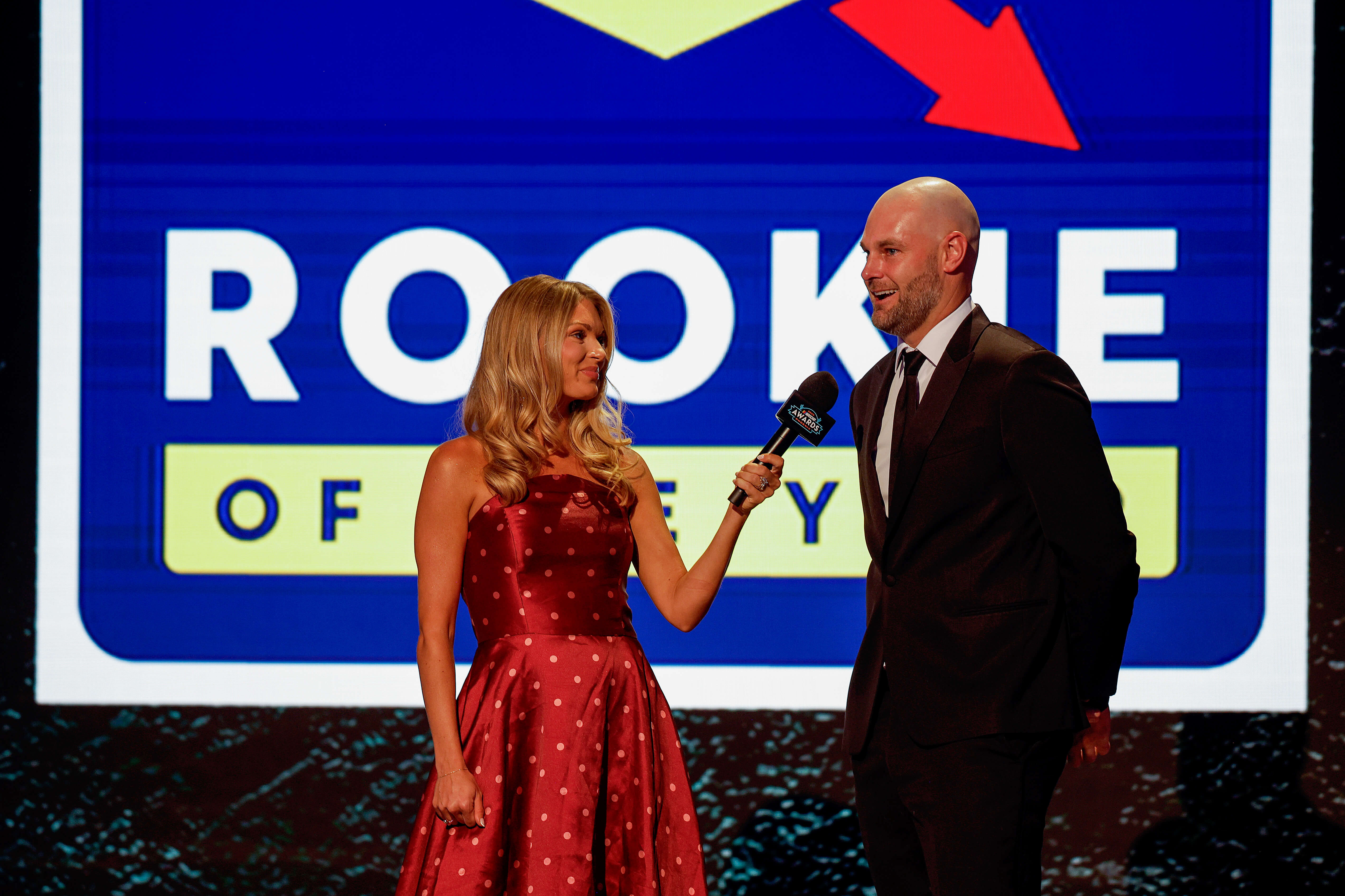 Shane van Gisbergen being interviewed 