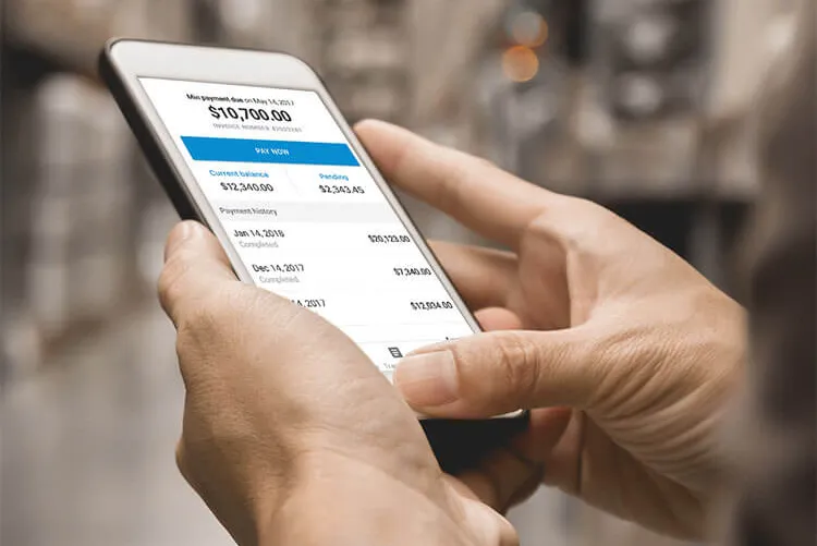 Man with app on phone