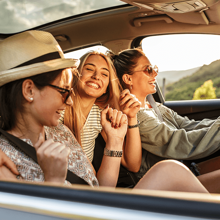 Ladies smiling