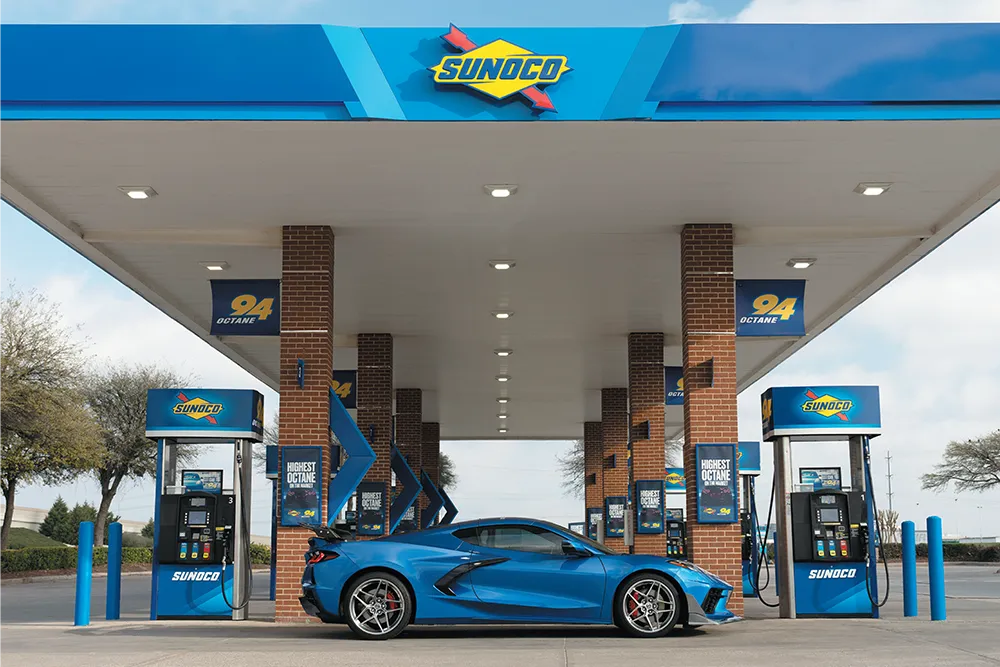 High Performance Vehicle at Sunoco Gas Station