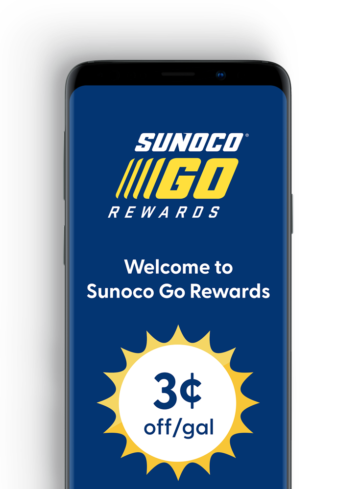 Sunoco Go Rewards App on Phone