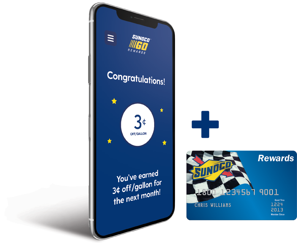 Sunoco Rewards App on Mobile Phone