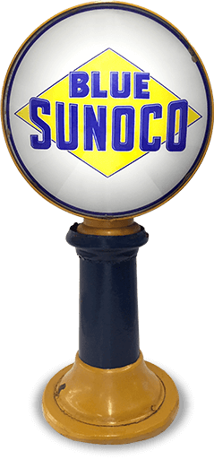 Vintage Blue Sunoco fuel accessory